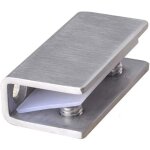 Lot de 2 pinces de fixation pour porte de douche en verre - charni�res fixes en acier inoxydable - supports ...