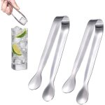 Lot de 2 pinces � sucre en acier inoxydable pour bar � bonbons, pinces � glace, pinces � sucre et gla�ons, ...