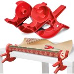 Lot de 2 pinces de table pour emballage cadeau, d�rouleur papier cadeau avec distributeu de ruban adh�sif ...