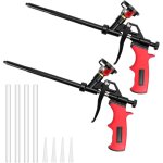 Lot de 2 pistolets � mousse polyur�thane avec valve - pas besoin de nettoyant - pistolet doseur en m�tal ...