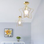 Lot de 2 plafonnier luminaire moderne lustre forme toile rotatif lampe de plafon en mtal