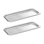Lot de 2 plateaux � cake  luis  35cm argent