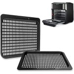 Lot de 2 plateaux de cuisson de rechange compatibles avec les friteuses  air instant vortex, innsky, ...