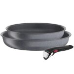 Lot de 2 poêle anti - adhésif 22 / 26 cm + poignée tefal l3969202 Lot de 2 poêle anti - adhésif 22 / 26 cm + poignée tefal l3969202