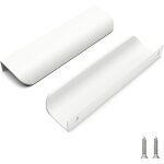 Lot de 2 poign�es de meuble en acier finition or bross�, entraxe 120 mm, vissables 96 mm, design blanc ...
