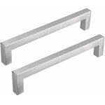 Lot de 2 poign�es pour meuble de cuisine, entraxe 128 mm, poign�es de placard de cuisine en acier inoxydable, ...