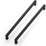 (lot de 2) poign�es de meubles noires de 320 mm pour armoires de cuisine, poign�es de tiroir, poign�es ...