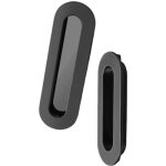 Lot de 2 poign�es - noir pour porte coulissante encastrables poign�es pour tiroirs armoires en m�tal ...