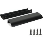 Lot de 2 poign�es de placard de cuisine noires en alliage d'aluminium, distance entre les trous : 320 ...