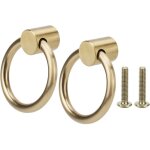 Lot de 2 poign�es de porte vintage en laiton pour bo�tes � bijoux, meubles, placards de cuisine et d'armoires. ...