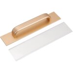 Lot de 2 poign�es de tiroir autocollantes, en alliage d'aluminium dor�, pour salle de bain, armoire, ...