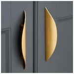 Lot de 2 poigne de tiroir de cuisine poigne de porte poigne en alliage de zinc matriel dor moderne ...