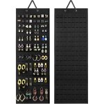 Lot de 2 porte boucles d'oreille mural, pr�sentoir bijoux suspendu en feutre - noir