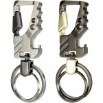 Lot de 2 porte - cl�s mousqueton porte - cl�s en m�tal mini mousqueton porte - cl�s pour cl�s camping ...