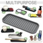 Lot de 2 porte - �ponge en silicone - porte - savon � vaisselle comptoir de cuisine plateau � savon �ponge ...