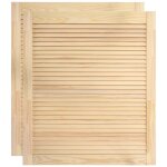 Lot de 2 portes  persiennes portes d'armoire portes d'etagres revtement pour placard penderie garde ...