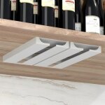 Lot de 2 porte - verres  vin en plastique, support adhsif, support suspendu, installation sans perage ...