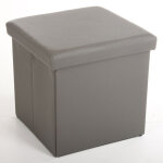 Pegane - lot de 2 poufs carrés lilo en simili cuir coloris gris - hauteur 37. 5 x profondeur 38 x largeur ... Pegane - lot de 2 poufs carrés lilo en simili cuir coloris gris - hauteur 37. 5 x profondeur 38 x largeur ...
