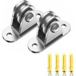 Lot de 2 poulies en acier inoxydable 304, palan silencieux, manipulation des matriaux et kit de bricolage, ...