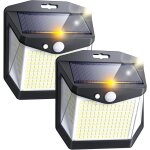 Lot de 2 projecteurs solaires d'extrieur  248 led avec dtecteur de mouvement , 3 modes d'clairage ...