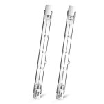 Lot de 2 r7s ampoule halogne crayon 500w 118mm, ampoule halogne dimmable blanc chaud 2800k, t3 j118 ...