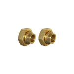 Lot de 2 raccords union en laiton pour circulateur g1'1 / 2' (40 / 49) - sortie femelle 1 / 2' (15 / ...