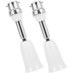 Lot de 2 rallonges pour douille b22 vers e27 114 cm support de lampe r�glable vertical 90� et horizontal ...