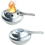 Lot de 2 r�chauds � fondue � alcool, r�chauds � alcool, r�cipients � p�te combustible, chauffe - plats ...