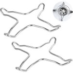 Lot de 2 r�ducteurs � gaz en acier inoxydable pour plaque de cuisson support wok et casserole