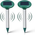 Lot de 2 r�pulsif taupe solaire - r�pulsif ultrason mole chasse - taupe solaire intelligent combine sons ...