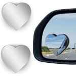 Lot de 2 rtroviseurs d'angle mort en forme de c?ur pour voiture, angle rglable et amovible, pour une ...