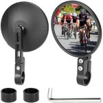 Lot de 2 rtroviseurs ronds pour moto et vlo - pivotant  360  - 22 mm et 24 mm - rtroviseurs supermoto ...