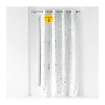 Cdaffaires - lot de 2 rideaux a oeillets 140 x 260 cm polyester métallisé bloomy blanc / argent Cdaffaires - lot de 2 rideaux a oeillets 140 x 260 cm polyester métallisé bloomy blanc / argent