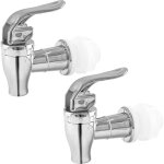 Lot de 2 robinets de rechange pour distributeurs de boissons, robinet argent� � poussoir pour carafe ...