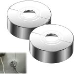 Lot de 2 rosace mitigeur douche 3 tailles en 1, rosace robinet divis�e pour � 21 mm / 26 mm / 33 mm, ...