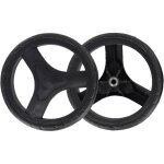 Lot de 2 roues de rechange en caoutchouc et plastique de grand diam�tre pour chariot de courses et accessoires ...
