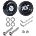 Lot de 2 roues de rechange pour valises, kit de r�paration, essieux en caoutchouc, roues de rechange ...