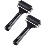 Lot de 2 rouleaux en caoutchouc antidrapants pour impression d'empreintes digitales