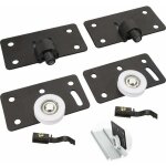 Lot de 2 rouleau de porte coulissante rail porte coulissante placard, roues coulissantes 30 mm roulette ...