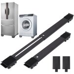 Lot de 2 roulettes extensibles pour meubles, roulettes r�glables pour machine � laver, support mobile ...