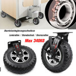 Lot de 2 roulette fixe � 250 x 90 mm, 340kg, roues pneumatiques alliage d'aluminium, mod�le directionnel, ...