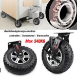 Lot de 2 roulette pivotantes � 250 x 90 mm, 340kg, roues pneumatiques alliage d'aluminium, mod�le pivotantes, ...