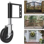 Lot de 2 roulettes de portail pivotantes � ressort de 12, 7 cm - en caoutchouc robuste - capacit� de ...