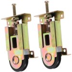 Lot de 2 roulettes � roulement � billes pour portes coulissantes quincaillerie de porte de placard poulie ...