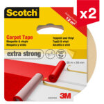 Lot de 2 rubans adh�sif pour moquette extra - fort blanc scotch�, 50 mm x 20 m, 1 rouleau