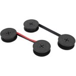 Lot de 2 rubans machine � �crire double bobine encre rouge et noir pi�ce rechange compatible plupart ...
