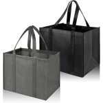 Lot de 2 sac de courses, sacs de courses et cabas r�utilisables avec poign�e sac caddie pliable 41x33x26cm ...