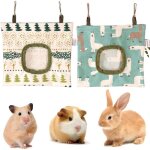 Lot de 2 sacs � foin pour lapin, mangeoire, lapin, petit animal, pour lapin / chinchilla