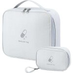 Lot de 2 sacs � m�dicaments, pilulier, petit porte - m�dicaments portable, mini trousse de premiers secours ...