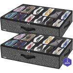 Lot de 2 sac de rangement pour chaussures avec fen�tre transparente - organiseur � chaussures pour rangement ...